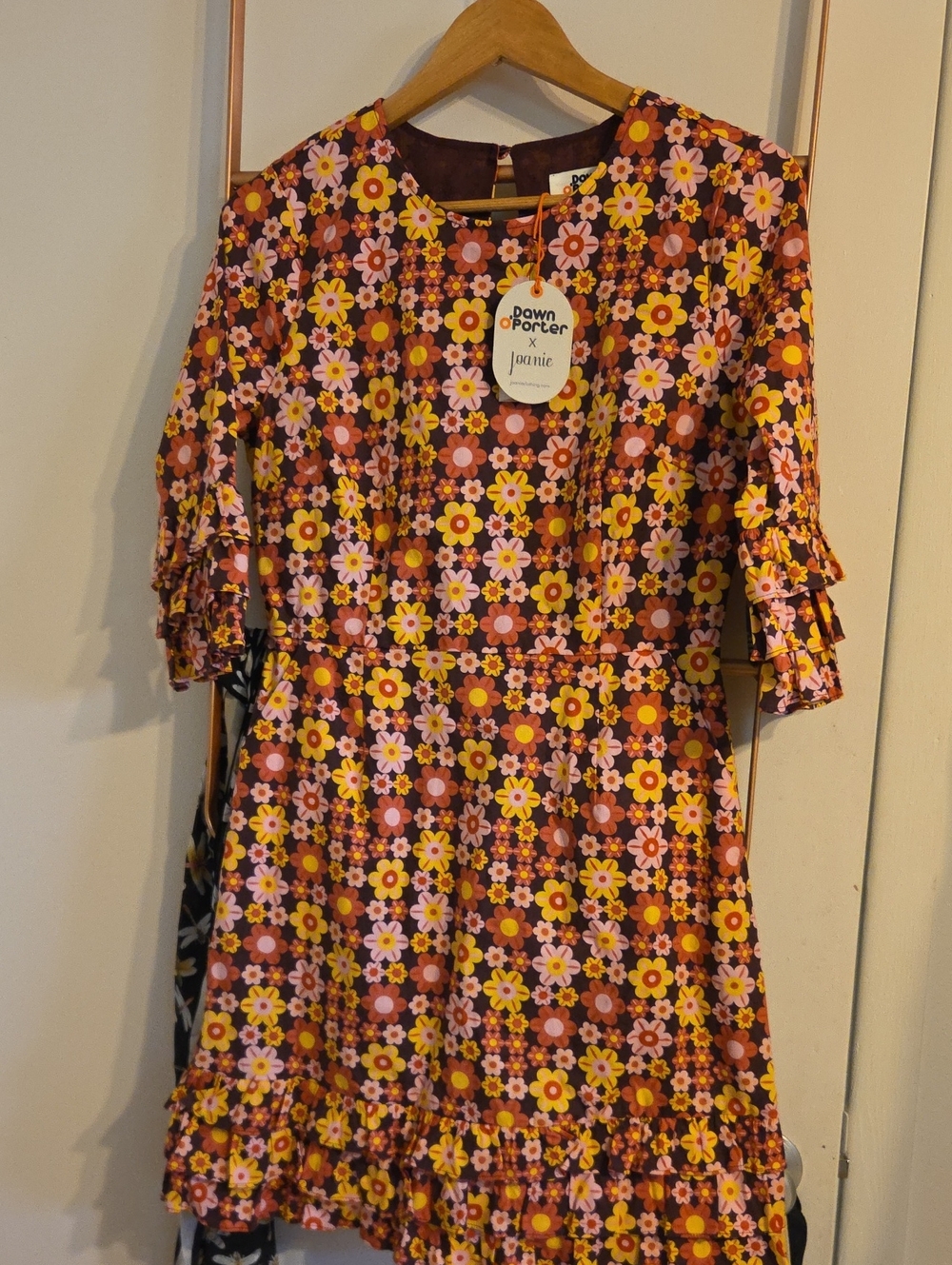 Joanie Dawn O'Porter Floral Mod Dress in Pink & Yellow